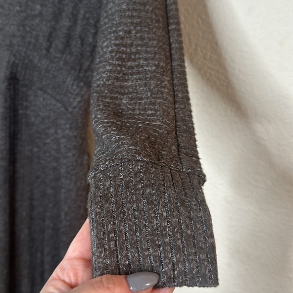 Anthropologie Daily Practice Barre Midi Dress Knit Sweater Dress Carbon SML - Picture 10 of 11